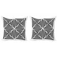 thumbnail image 1 of Abstract Throw Pillow Cushion Cover Pack of 2, Composition of Vertical and Horizontal Stripes Monochromatic Art, Zippered Double-Side Digital Print, 4 Sizes, Charcoal Grey and White, by Ambesonne, 1 of 2