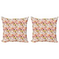 thumbnail image 1 of Ambesonne Abstract Throw Pillow Cover 2 Pack, Modern Patchwork Polka Dot, 18", Multicolor, 1 of 2