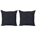 thumbnail image 1 of Ambesonne Abstract Throw Pillow Cover 2 Pack, Simple Cartoon Style Stars, 16", Multicolor, 1 of 5