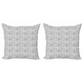thumbnail image 1 of Ambesonne Abstract Throw Pillow Cover 2 Pack, Curvy Lines Art, 20", Black White, 1 of 2
