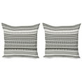 thumbnail image 1 of Ambesonne Abstract Throw Pillow Cover 2 Pack, Motif, 24", Army Green Cream White, 1 of 2