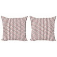 thumbnail image 1 of Ambesonne Abstract Throw Pillow Cover 2 Pack, Grungy Calligraphic Xoxo, 20", Ruby Black White, 1 of 2