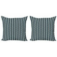 thumbnail image 1 of Abstract Throw Pillow Cushion Cover Pack of 2, Irregular Design of Random Geometric Elements in a Classic Style, Zippered Double-Side Digital Print, 4 Sizes, Night Blue Pale Sepia, by Ambesonne, 1 of 2