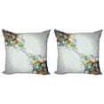 thumbnail image 1 of Ambesonne Abstract Throw Pillow Cover 2 Pack, Modern Rainbow Waves, 24", Multicolor, 1 of 2