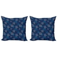 thumbnail image 1 of Ambesonne Abstract Throw Pillow Cover 2 Pack, Modern Polka Dots, 24", Pale Blue Navy Blue, 1 of 2