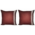 thumbnail image 1 of Abstract Throw Pillow Cushion Cover Pack of 2, Ombre Grungy Ground with Parchment Paper Looking Print, Zippered Double-Side Digital Print, 4 Sizes, Seal Brown Burnt Sienna, by Ambesonne, 1 of 2