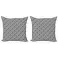 thumbnail image 1 of Ambesonne Abstract Throw Pillow Cover 2 Pack, Fish Scale Swirls, 16", Black and White, 1 of 2