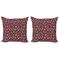 thumbnail image 1 of Abstract Throw Pillow Cushion Cover Pack of 2, Overlapping Circles in Vibrant Colors Intersecting Repeating Big Small Ring Shapes, Zippered Double-Side Digital Print, 4 Sizes, Multicolor, by Ambesonne, 1 of 2