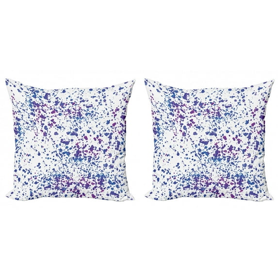 Ambesonne Abstract Throw Pillow Cover 2 Pack, Paint Splatters Art, 16", Multicolor