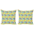 thumbnail image 1 of Abstract Throw Pillow Cushion Cover Pack of 2, Trippy Paintbrush Pattern with Formless Geometric Textured Murky Grunge Graphic, Zippered Double-Side Digital Print, 4 Sizes, Multicolor, by Ambesonne, 1 of 2