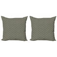 thumbnail image 1 of Abstract Throw Pillow Cushion Cover Pack of 2, Abstract and Victorian-themed Motifs Dainty Curls Blooming Details, Zippered Double-Side Digital Print, 4 Sizes, Dark Taupe Multicolor, by Ambesonne, 1 of 2