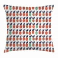 thumbnail image 1 of Abstract Throw Pillow Cushion Cover, Pineapples with Triangles Lines and Checkered Squares Fruit Design, Decorative Square Accent Pillow Case, 20 X 20 Inches, Green Dark Coral Dark Blue, by Ambesonne, 1 of 2