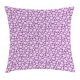 thumbnail image 1 of Abstract Throw Pillow Cushion Cover, Purple Shade Blots and Circles in Different Sizes Geometric Print, Decorative Square Accent Pillow Case, 18 X 18 Inches, Lilac Purple Pale Mauve, by Ambesonne, 1 of 2