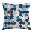thumbnail image 1 of Abstract Throw Pillow Cushion Cover, Retro Inner Circles Pattern with Squares Mosaic Style Old Fashion Print, Decorative Square Accent Pillow Case, 20 X 20 Inches, Brown Grey Teal White, by Ambesonne, 1 of 2