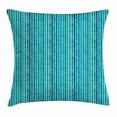 thumbnail image 1 of Abstract Throw Pillow Cushion Cover, Wavy Stripe Pattern with Grunge Design Swirls Pattern Antique Composition, Decorative Square Accent Pillow Case, 20 X 20 Inches, Aqua Blue Turquoise, by Ambesonne, 1 of 2