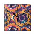 Abstract Tie Dye Circle Wall Clock 7.78" NonTicking Silent Battery