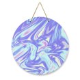 Abstract Tie Dye Fluid Wreaths for Front Door, Rustic Wood Sign