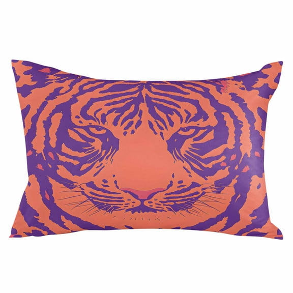 Abstract Tiger Throw Pillow Cover 12 x 20 Inch Decorative Pillow Cover Red Blue Abstract Animals Modern Art Lumbar Pillowcase Seasonal Rectangle Cushion Case for Couch Sofa Bed Living Room