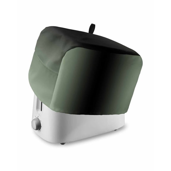 Abstract Toaster Cover 2 Slice, Gradient Green Black Bread Maker Cover Toaster Dust Cover with Pockets, Dust-Proof Cover for Kitchen Small Appliance 12x7.5x8in