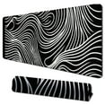 thumbnail image 1 of Abstract Topographic Map Black Mouse Pad Big Gaming Mouse Pad XXL Mousepad Large Keyboard Mat with Non-Slip Rubber Base Stitched Edges Mouse Mat Desk Pad for Gaming and Office, 1 of 6