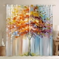 thumbnail image 1 of Abstract Tree Curtains For Bedroom Living Room Blossom Tree Blackout Curtains Natural Theme Darkening Blackout Curtain Print Style Window Treatments 42"W x 84"L (Pack of 2), 1 of 6