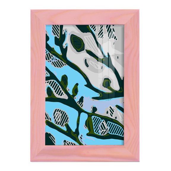 Abstract Tree Limbs I -Framed Print w/glass-Sunset Pink