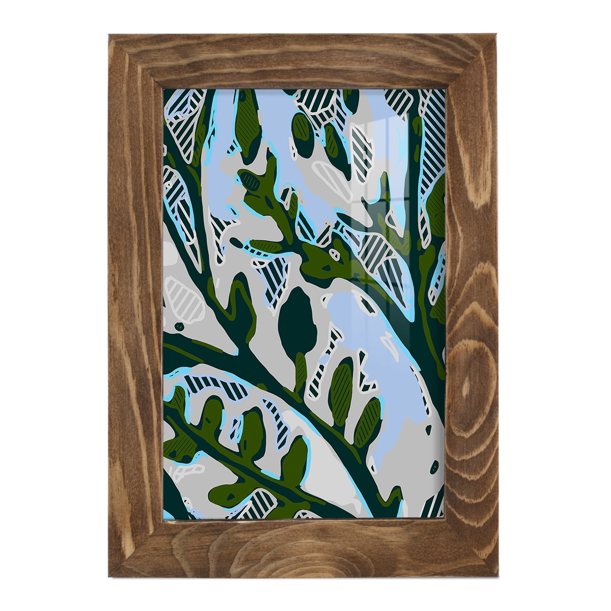 Abstract Tree Limbs II -Framed Print w/glass-Walnut