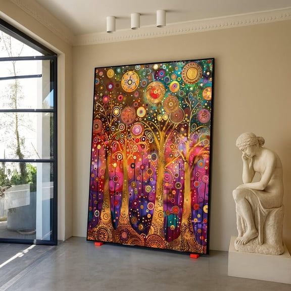 Abstract Tree of Life Colorful Mosaic Wall Art Canvas Print 12x18 UNFRAMED