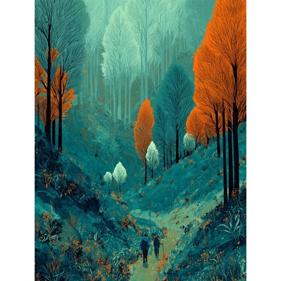 Abstract Trees Canvas Print Simple Style Home Wall Decor