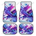 Abstract Triangles And Squares Car Auto Floor Mats Carpet 4PCS