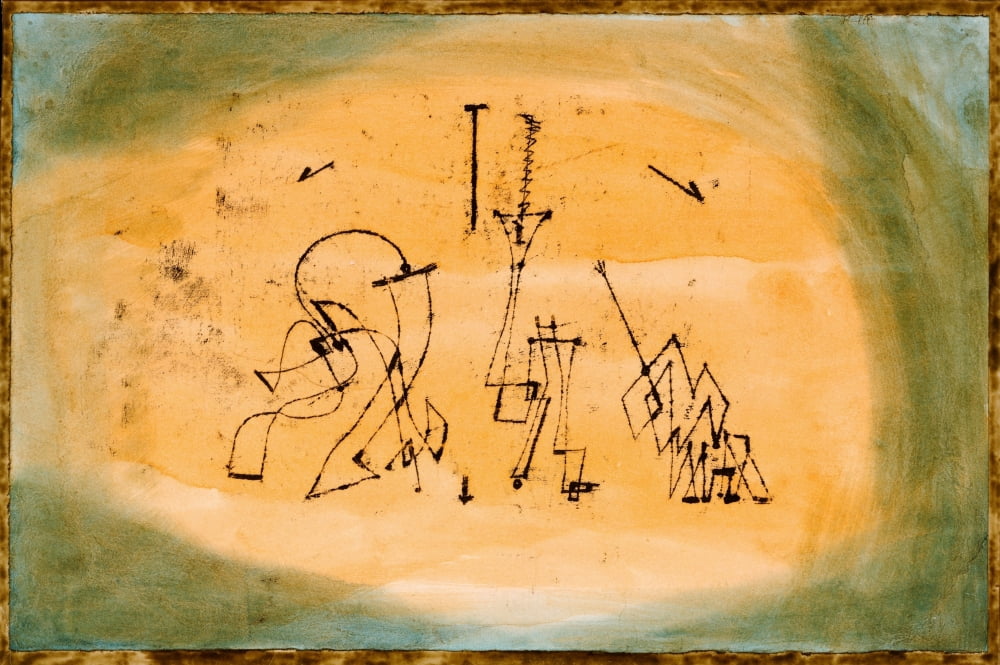 Abstract Trio 1923 Canvas Art - Paul Klee (18 x 24)