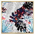 thumbnail image 1 of Abstract Tropical Floral Patchwork I 16 in x 16 in Framed Painting Canvas Art Print, by Designart, 1 of 5