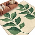 thumbnail image 1 of Abstract Tropical Plants Area&nbsp;Rug 6x9ft Retro Green Leaves Non-Slip&nbsp;Washable Square&nbsp;Rugs Soft Felt Indoor Floor Mat for Bedroom Kitchen Living Room Bathroom, 1 of 9