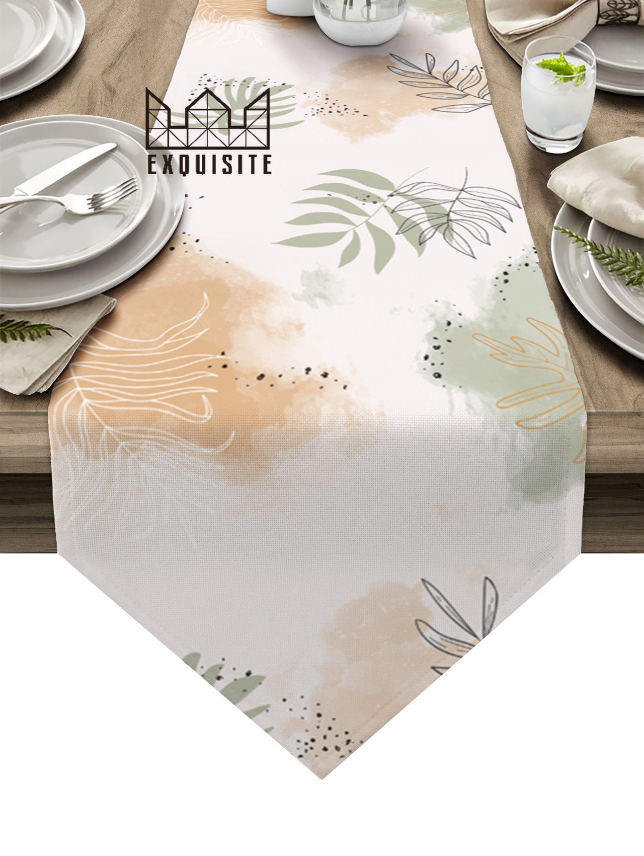 Abstract Tropical Plants Coffee Table r Tablecloth Wedding ration