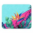 thumbnail image 1 of Abstract Tropical Summer inmal Watercolor Exotic Flowers Palm Leaves Doodles Water Color 80S 90S Mousepad Mouse Pad Mouse Mat 9x10 inch, 1 of 3