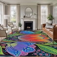 thumbnail image 1 of Abstract Tulip Flowers 6'x9' Area Rug for Living Room, Spring Colorful Floral Leaf Plant Non-Slip Floor Mat Rugs for Bedroom Dining Room, Indoor Large Carpet for Classroom, Nursery Rugs for Playroom, 1 of 9