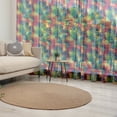 thumbnail image 1 of Abstract Tulle Curtains with Rod Pocket, Colorful Intertwined Circles Pattern Vintage Geometric Composition Mosaic Design, Sheer Drape for Wedding Party 2 Panels, 7 Sizes, Multicolor, by Ambesonne, 1 of 3