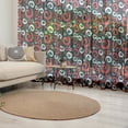 thumbnail image 1 of Abstract Tulle Curtains with Rod Pocket, Modern Pattern Swirl Shapes Dots Spirals Vintage Style Illustration, Sheer Drape for Wedding Party 2 Panels, 7 Sizes, White Black and Vermilion, by Ambesonne, 1 of 3