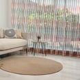 thumbnail image 1 of Abstract Tulle Curtains with Rod Pocket, Retro Style Bicolor Composition with Vertical Stripes Futuristic, Sheer Drape for Wedding Party 2 Panels, 7 Sizes, Grey and Scarlet, by Ambesonne, 1 of 3