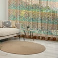 thumbnail image 1 of Abstract Tulle Curtains with Rod Pocket, Triangle Formed Fractal Geometric with Aztec Culture Effects Western Print, Sheer Drape for Wedding Party 2 Panels, 7 Sizes, Multicolor, by Ambesonne, 1 of 3