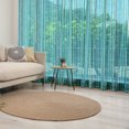 thumbnail image 1 of Abstract Tulle Curtains with Rod Pocket, Wavy Stripe Pattern with Grunge Design Swirls Pattern Antique Composition, Sheer Drape for Wedding Party 2 Panels, 7 Sizes, Aqua Blue Turquoise, by Ambesonne, 1 of 3