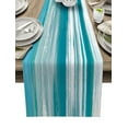 Abstract Turquoise Table Runner 36 Inches Long Versatile Table Decoration for Kitchen