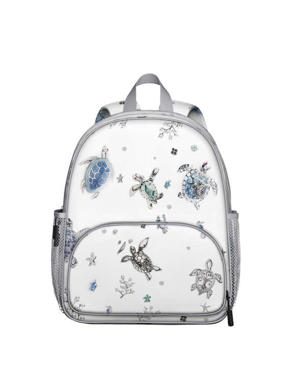 Turtle Student Backpack – Sea Hawaiian Ocean Animal Tropical Marine Life Underwater Cute Turtles Cartoon Beach Nautical Coral Reef Design