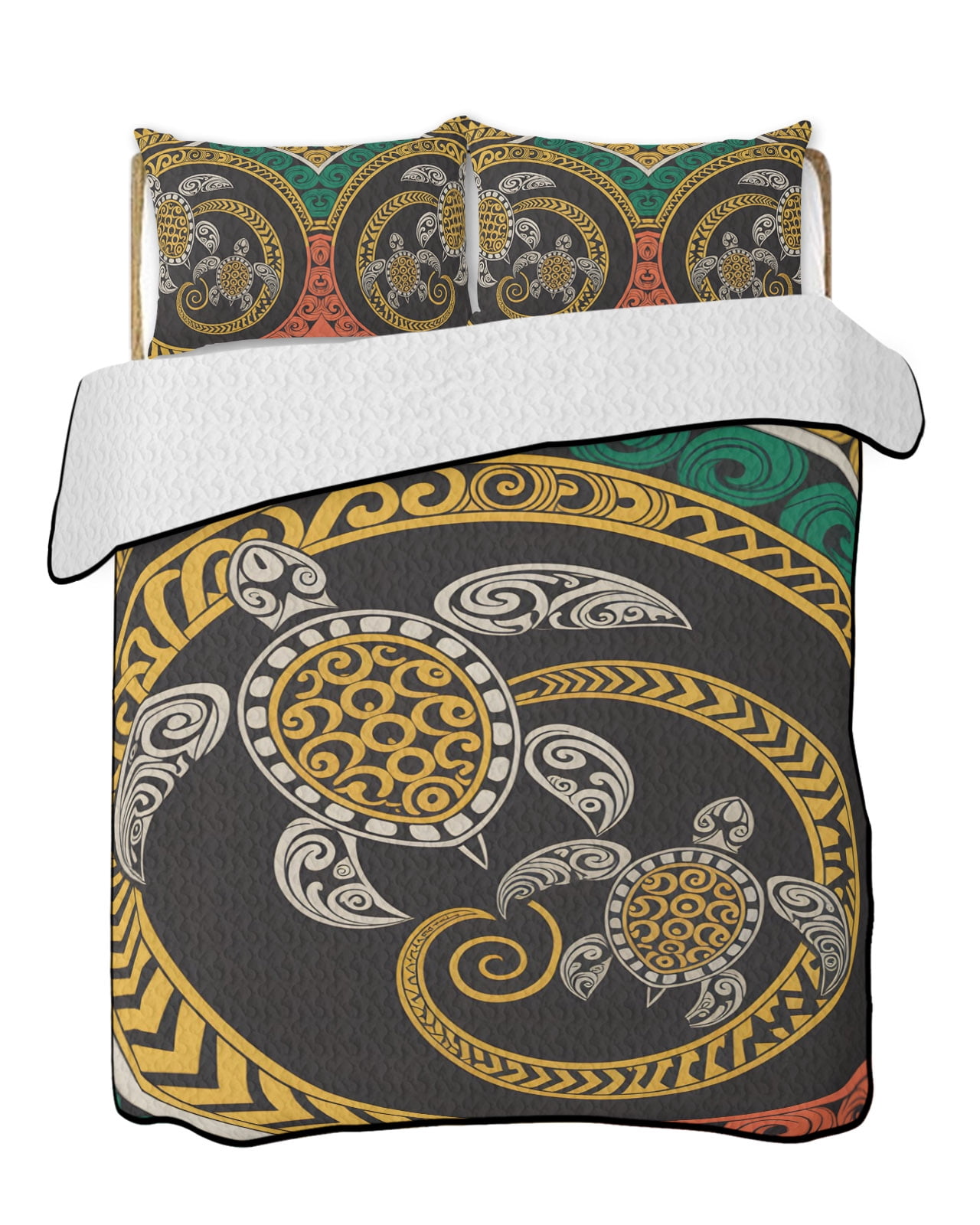 Abstract Turtles Quilts Bedding Set Full Size Hawaii Turtles Animals ...