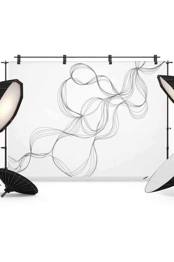 Abstract Twisted LineStripe Photography Backdrop 7x5FT, Wave Black Line Stripe Photo Backdrops, Background for Photography Studio Photo Studio Background, Back Drop for Photoshoot