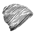 thumbnail image 1 of Abstract Unisex Beanie, Grunge Theme Tire Tracks, Hiking Outdoors, White and Charcoal Grey, by Ambesonne, 1 of 1