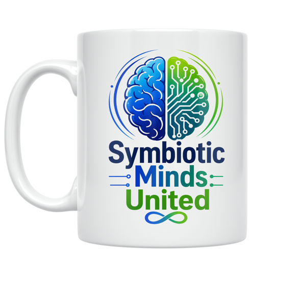 Abstract Unity Design - AI Collaboration Enthusiast - 11 oz Ceramic Coffee Mug