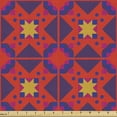 thumbnail image 1 of Abstract Upholstery Fabric by the Yard, Colorful Tone Ethnic Design Dutch Folk Tile Rhythmic Illustration Continued, Decorative Fabric for DIY and Home Accents, Multicolor by Ambesonne, 1 of 5