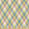 thumbnail image 1 of Ambesonne Abstract Fabric by the Yard Upholstery, Diagonal Squares in Pastel, 3 Yards, Multicolor, 1 of 5
