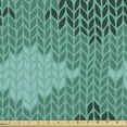 thumbnail image 1 of Abstract Upholstery Fabric by the Yard, Lace Pattern Inspired Image with Wheat Shaped Elements Art Print, Decorative Fabric for DIY and Home Accents, Dark Seafoam and Multicolor by Ambesonne, 1 of 5